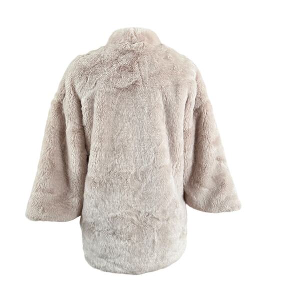 ASOS Boho Reversible Faux Fur Jacket with Reverse Floral Print (3 small flaws) - Picture 5 of 10